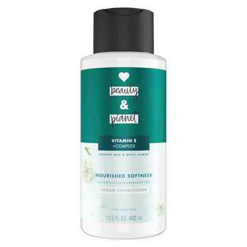 Love Beauty And Planet Conditioner With Vitamin E Coconut Milk & White Jasmine For Curly Hair & Natural Definition, Sulfate, Silicone, & Paraben Free. Cruelty-Free. 13.5 Oz