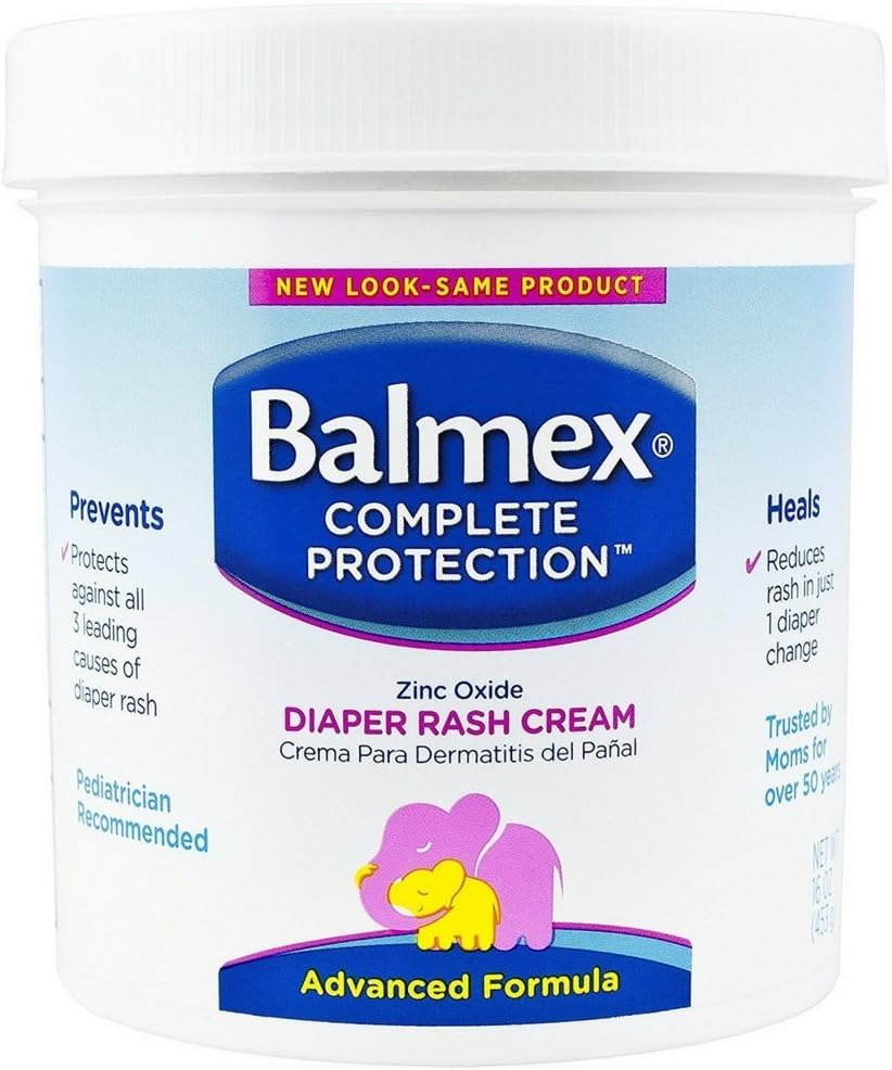 Balmex Diaper Rash Cream With Zinc Oxide 16 oz (Pack of 2) : Baby