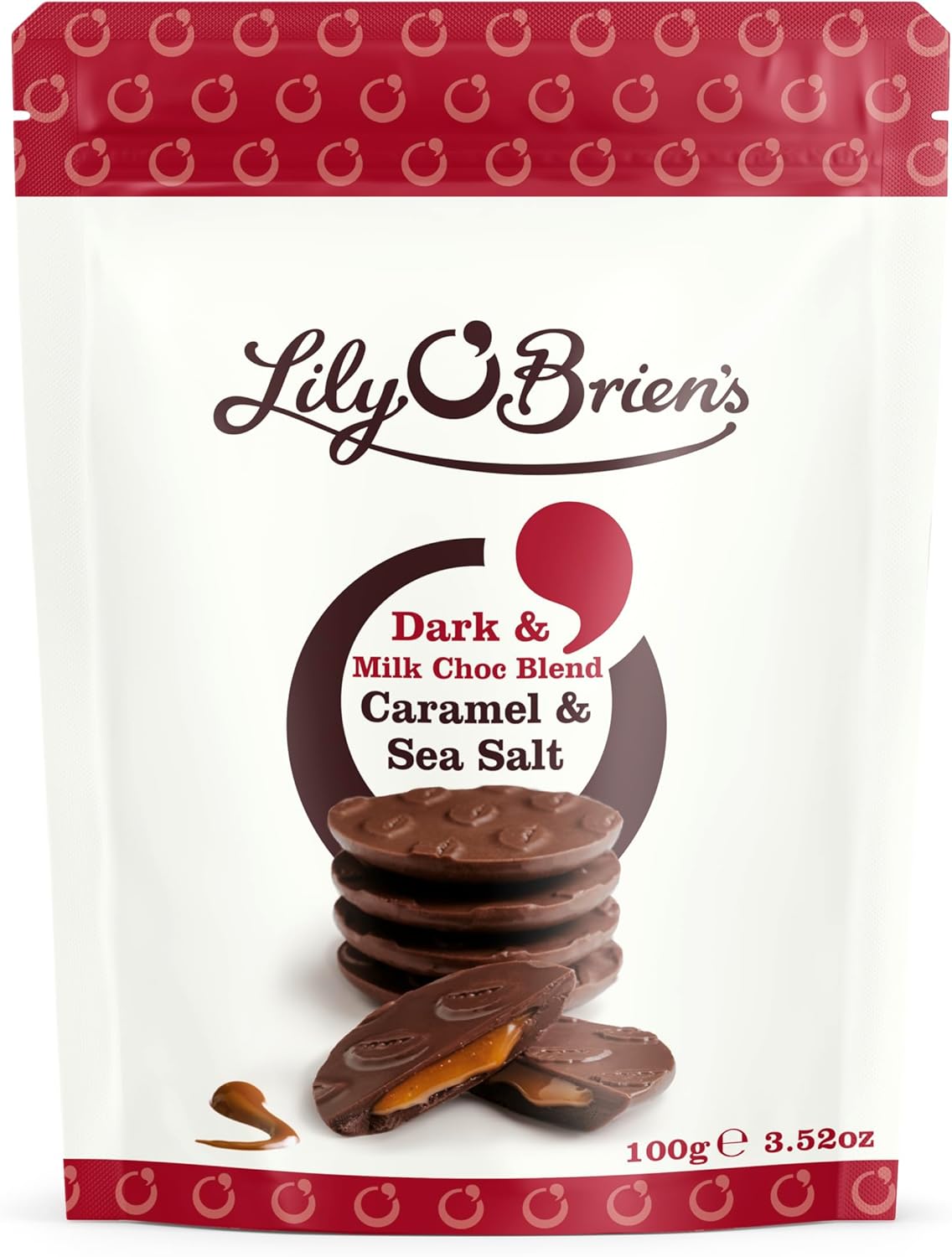 Lily O'Brien'S Milk Chocolate Orange Share Bag 100G - Vibrant & Zesty This Super Choc Is Full Of Life- Premium Share Bag, Ideal For Hampers, Snack, Treat, Sharing Occasion