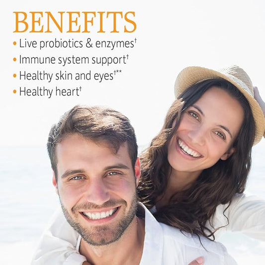Garden Of Life Vitamin Code Raw Vitamin C - 60 Capsules, 500Mg Whole Food Vitamin C, Fruit & Veggie Blend, Probiotics, Vitamin C Capsules, C Vitamins Supplements For Adults, Vegan, Gluten Free