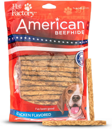 Pet Factory American Beefhide 5" Munch Mini Rolls Dog Chew Treats - Chicken Flavor, 1.5 Lbs