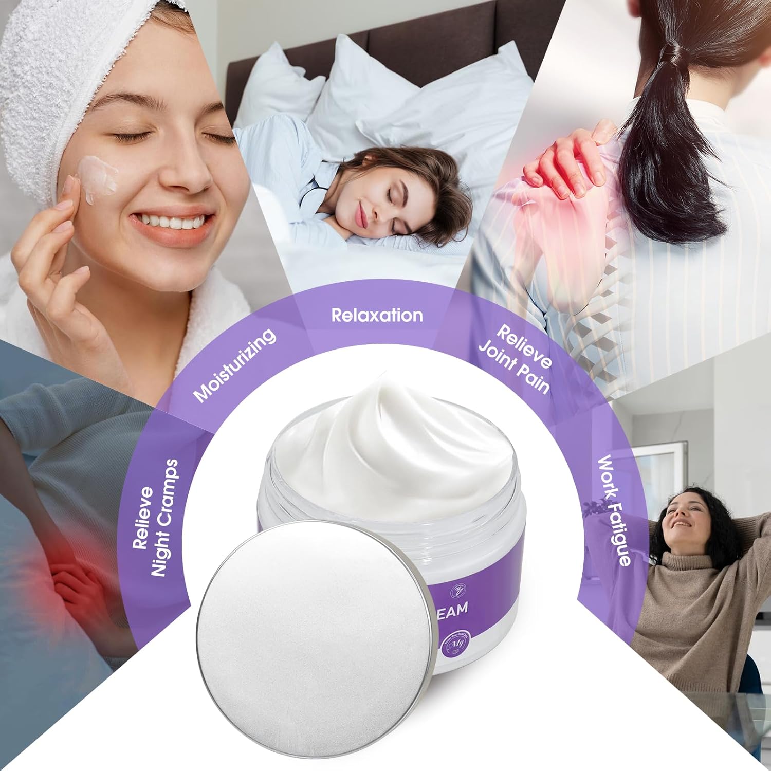Magnesium Cream, Magnesium Lotion From The Dead Sea - Natural Ingredients - Made In Usa - Use Day And Night, Lavender Magnesium Cream, 4 Oz : Beauty & Personal Care
