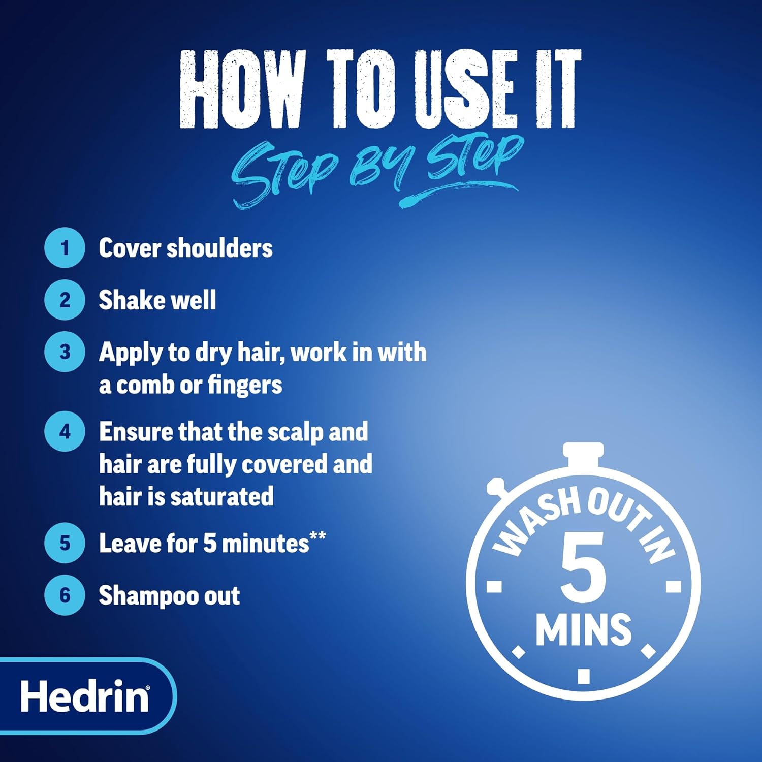 Hedrin Kills Headlice Liquid Gel, Fast And Effective Lice And Nit Treatment, Kills Head Lice And Eggs, 4 Treatments, Clinically Tested, Suitable For Adults And Children, 100Ml : Health & Household