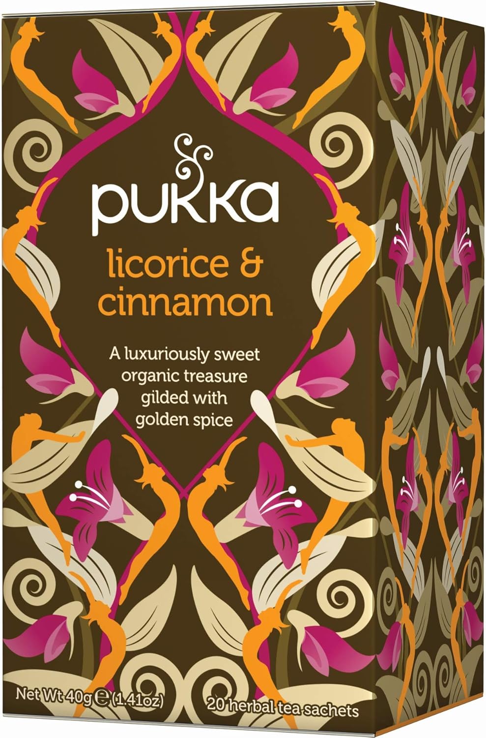 Pukka Herbs Organic Herbal Tea, Licorice And Cinnamon, 20 Count (Pack Of 6)