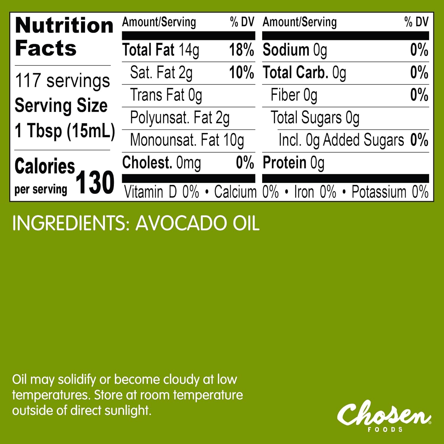 Chosen Foods 100% Pure Avocado Oil Bottle + Spray, Keto and Paleo Diet Friendly, Kosher Cooking Spray for Baking, High-Heat Cooking and Frying : Grocery & Gourmet Food