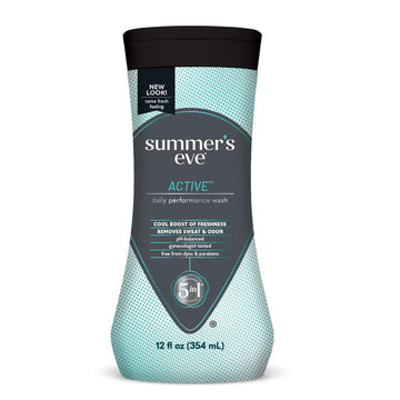 Summer'S Eve Active Daily Performance All Over Feminine Body Wash, Feminine Wash Ph Balanced, 12 Fl Oz