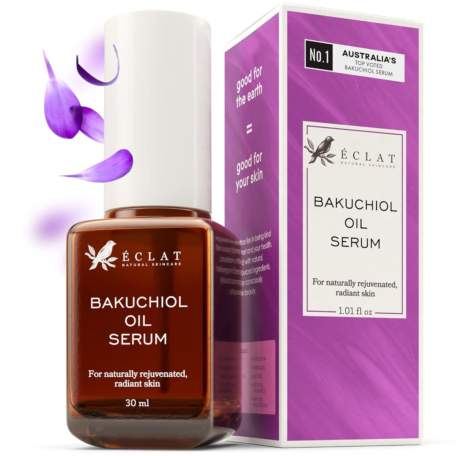 Bakuchiol Serum - Pure Bakuchiol Oil, Bakuchiol Face Serum - Bakuchiol Moisturizer For Face, Natural Vegan Bakuchiol Retinol Alternative With Jojoba & Sweet Almond Oil For Anti Aging & Hydration