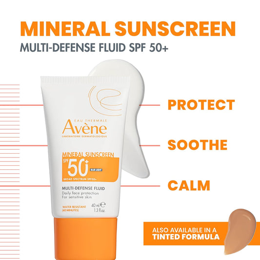 Avène Mineral Sunscreen Multi-Defense Fluid Spf 50
