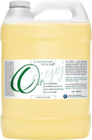 1 Gallon Caraway Essential Oil with Pure Jojoba, Grape Seed, Argan Oil and with a Very Rich Selection of Plants Extract