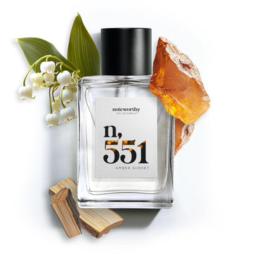Noteworthy N,551 Amber Sunset Eau De Parfum – Lily Of The Valley, Amber, Sandalwood | Sophisticated, Warm Fragrance For Any Occasion | Long-Lasting Unisex Perfume For Women & Men (50Ml)