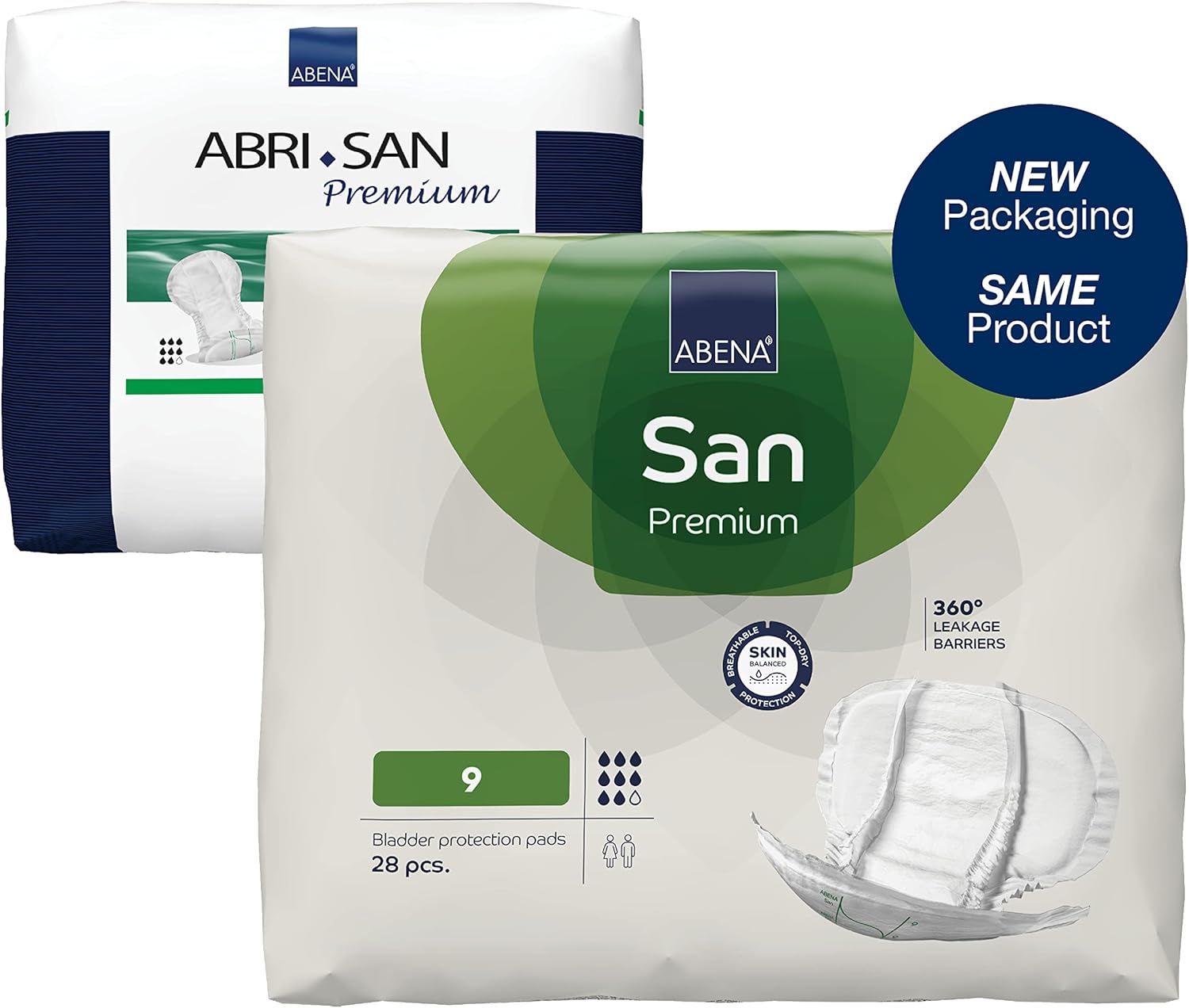 ABENA San Premium Mens & Womens Incontinence Pads, Breathable & Comfortable, Fast Absorption, Discreet & Effective Shaped Incontinence Pads for Men/Women - Premium 9, 2400ml Absorbency, 28PK : Amazon.co.uk: Health & Personal Care