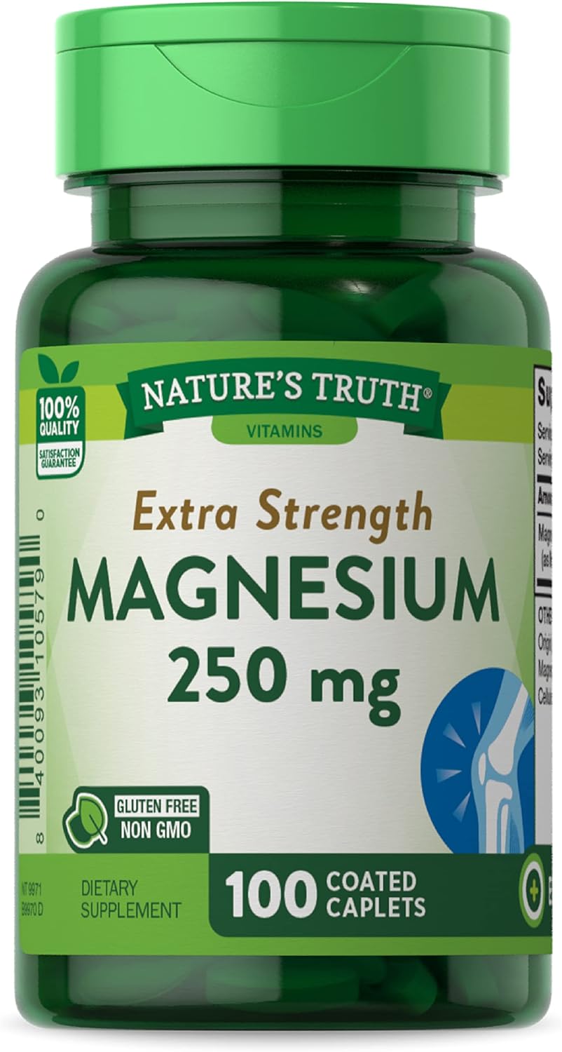 Magnesium Oxide | 250 Mg | 100 Caplets | Vegetarian, Non-Gmo & Gluten Free Supplement | By Nature'S Truth