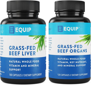 Equip Foods Grass-Fed Beef Liver Capsules & Grass-Fed Beef Organs