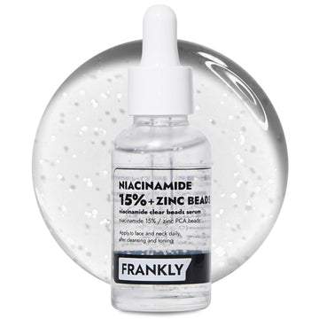 Frankly Niacinamide 15% & Zinc Beads Serum: Acne & Dark Spots Care, Oil Control, Even Skin Texture & Glow | Vegan & Cruelty-Free | Non-Comedogenic All Skin Types Korean Skincare | 1.01 Fl.Oz