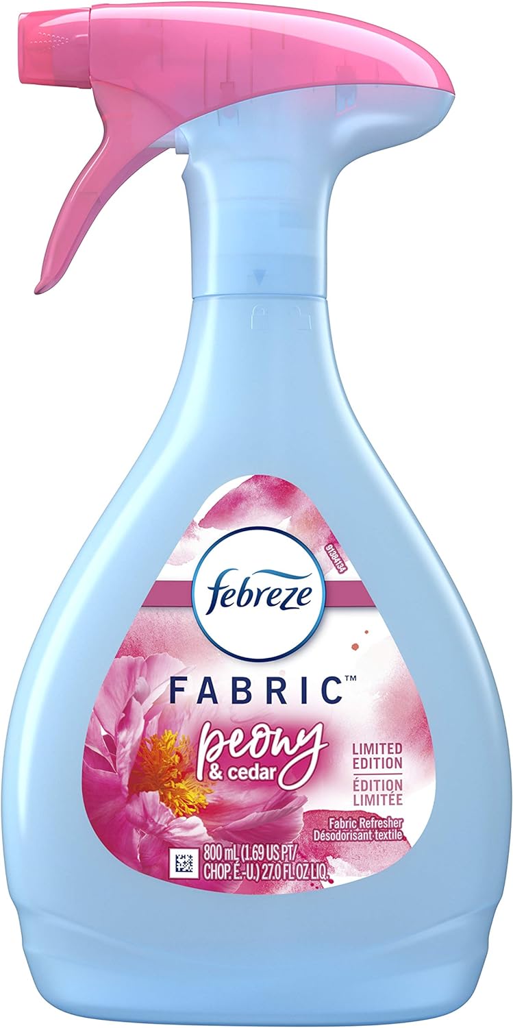 Febreze Odor-Eliminating Fabric Refresher Peony and Cedar, Limited Edition, 27 fl oz (Pack of 2)