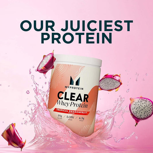 Myprotein Clear Whey Isolate Protein Powder - Tropical Dragenfruit - 500G - 20 Servings - Cool And Refreshing Whey Protein Shake Alternative - 20G Protein And 4G Bcaa Per Serving