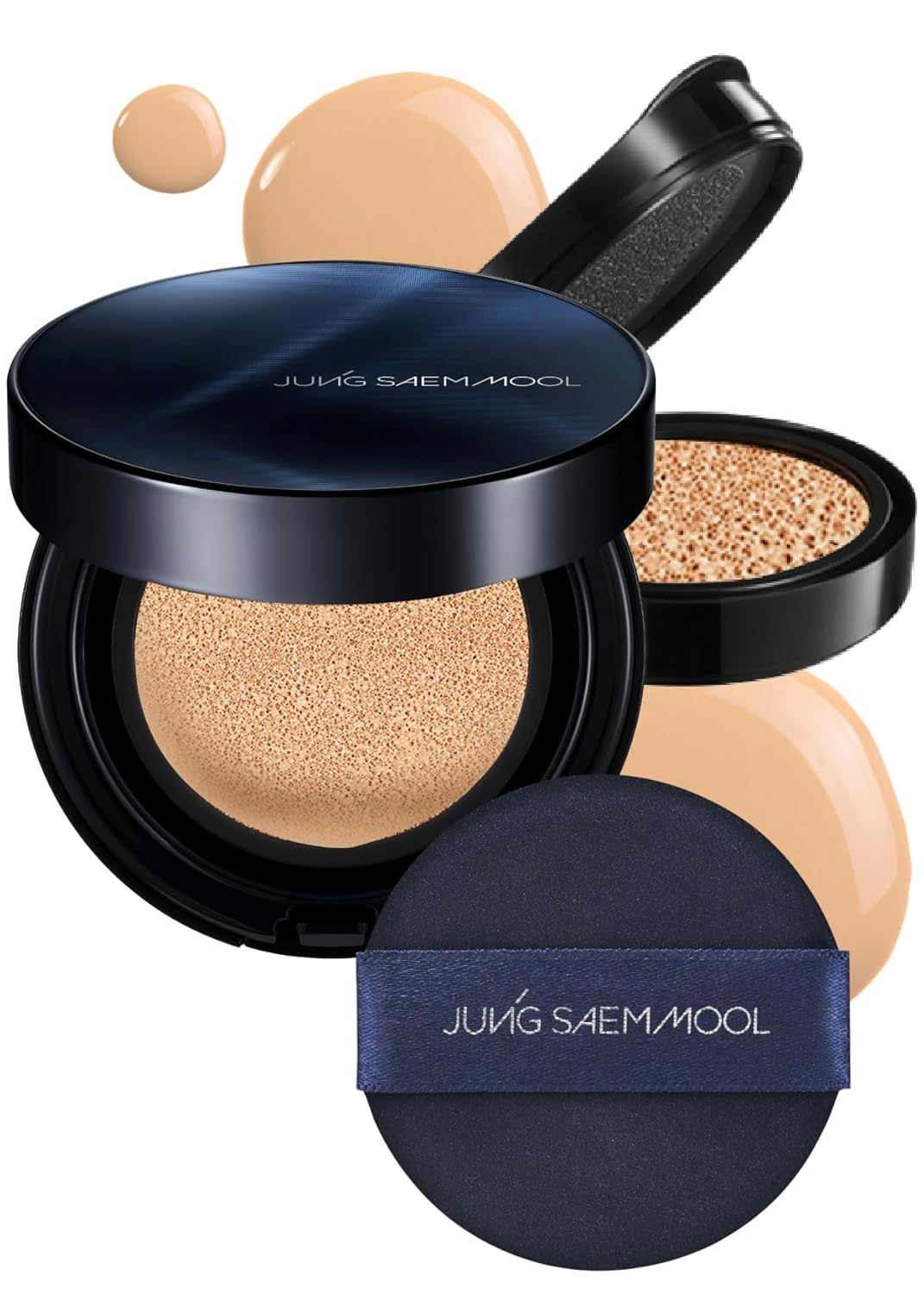 Jungsaemmool Official Essential Skin Nuder Cushion Navy Edition (Light) | Refill Included | Limited Holiday Edition