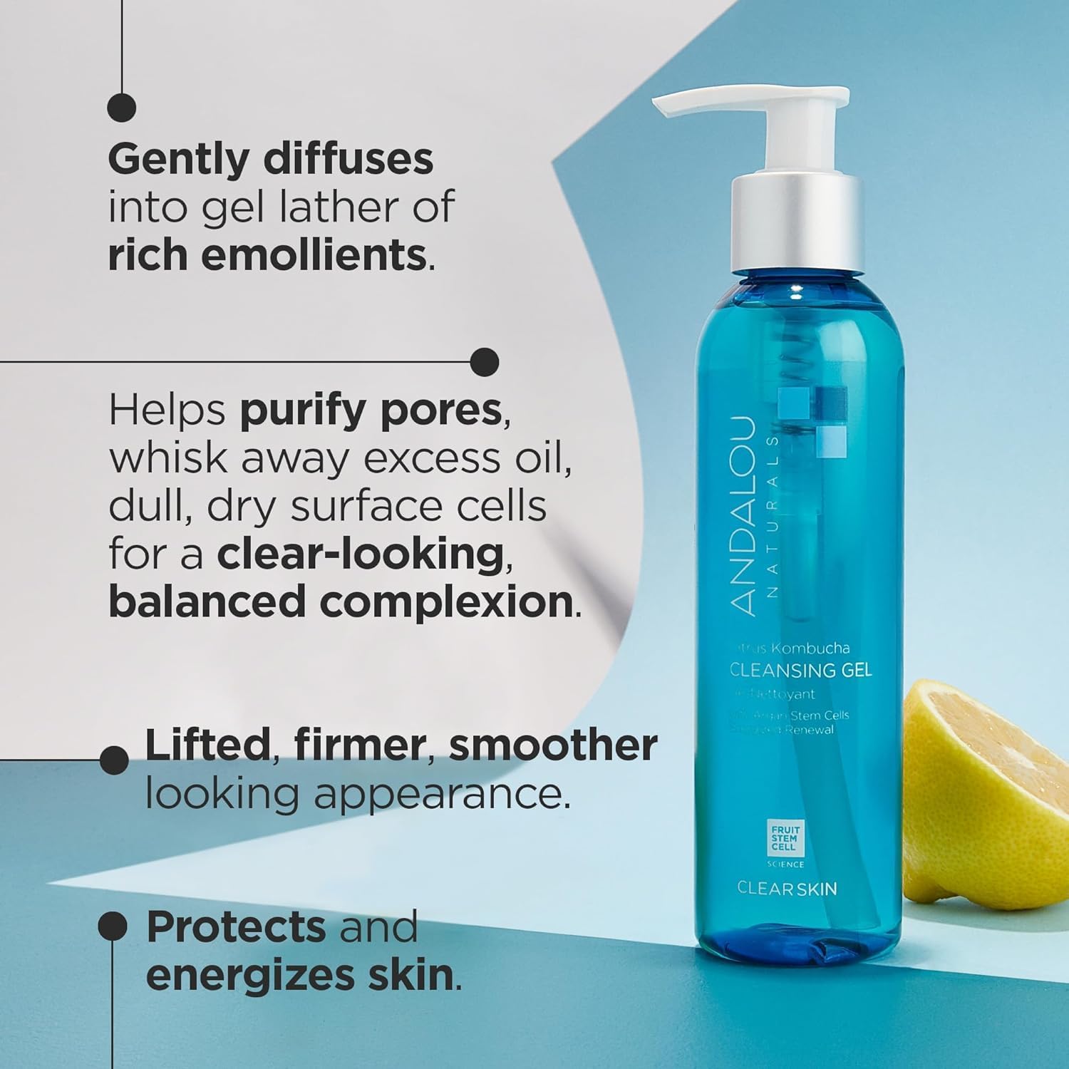 Andalou Naturals Cleansing Gel, Citrus Kombucha, 6 Fl Oz : Beauty & Personal Care