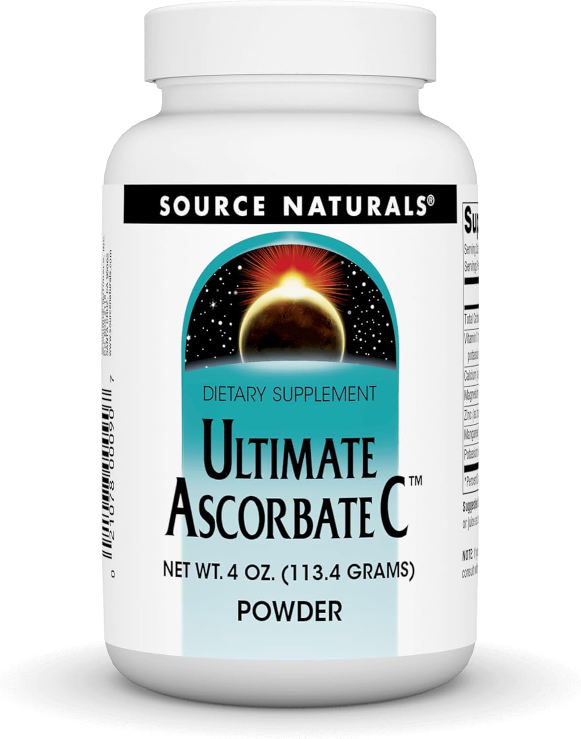 Source Naturals Ultimate Ascorbate C Powder - Vitamin C - Supports Immune System* - 1000 Mg, 4 Oz