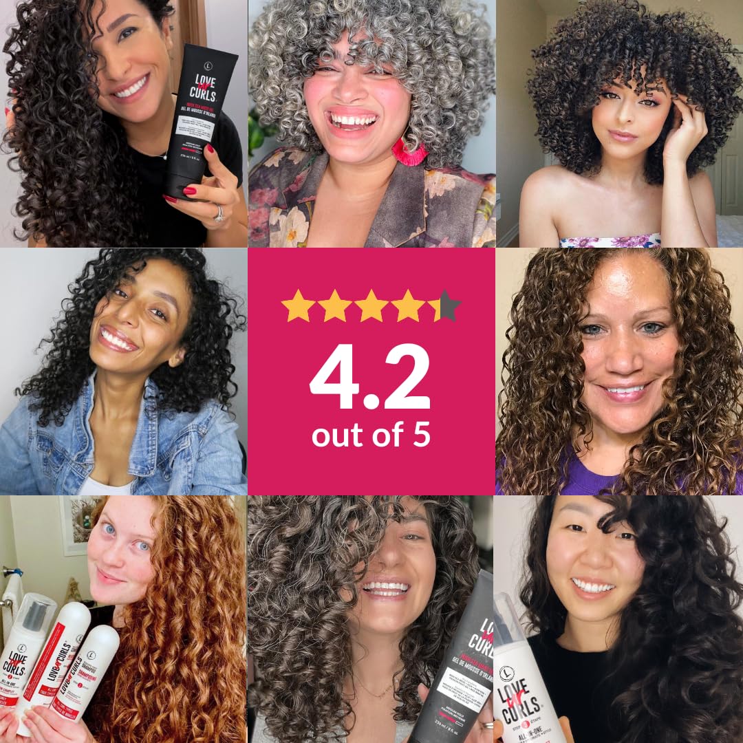 Love Ur Curls - Shampoo, Conditioner, Curly All In One Styler To Repair, Define And Hydrate Hair And Irish Sea Moss Gel For Touchable Hold