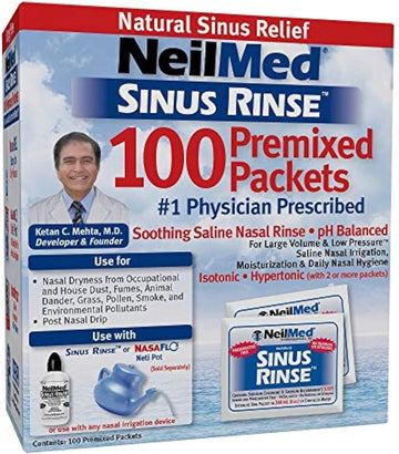 Neilmed Sinus Rinse Refill Packets, 100 Ct ( Package May Vary)