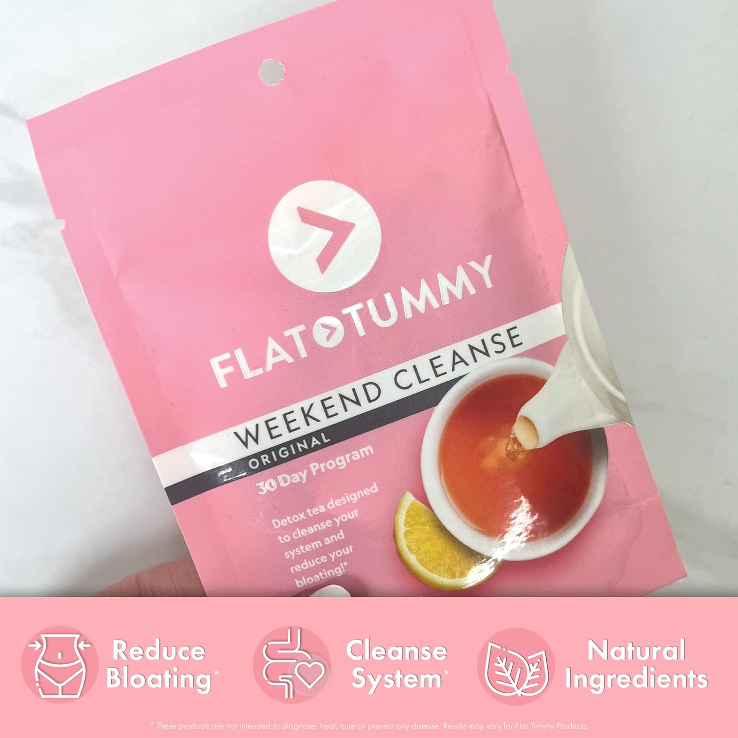 Flat Tummy Weekend Cleanse Tea - 30 Day Program - All Natural Colon Cleanse w/Senna and Dandelion Root, Provides Bloating Relief for Women - Detox Cleanse for Digestion Support and Gas Relief : Health & Household