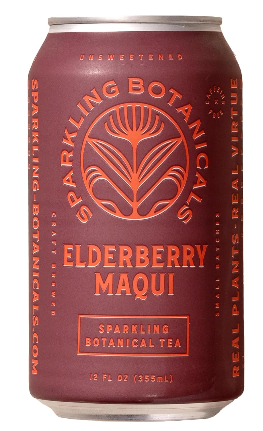 Rishi Tea Elderberry Maqui Sparkling Botanicals Sparkling Water - Organic, Unsweetened, Zero Added Sugar, Caffeine Free, Craft-Brewed From Real Plants - 12 Oz (Pack Of 12)