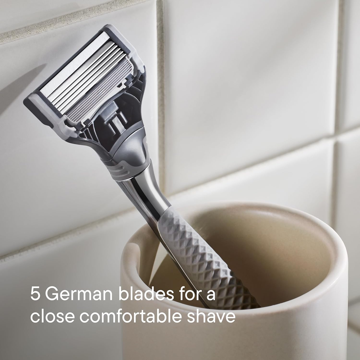 Harry'S Shaving Kit For Men - Razor Handle, 5 Razor Blade Refills, Foaming Shave Gel, And Travel Blade Cover - Chrome Edition : Beauty & Personal Care