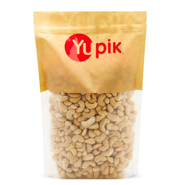 Yupik Roasted Unsalted Whole Cashews, 2.2 Lb, Gluten-Free, Kosher, Vegan, Crunchy Nuts, Lightly Roasted, No Added Salt, Source Of Protein & Iron, Savory Snacks