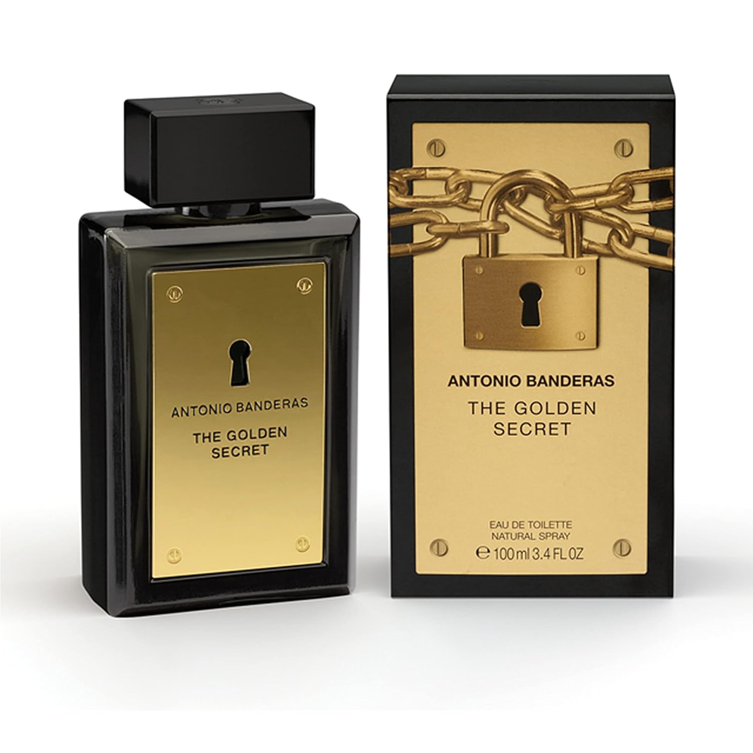 Antonio Banderas Perfumes - The Golden Secret - Eau De Toilette Spray For Men - Long Lasting - Masculine, Casual And Elegant Fragrance - Mint, Apple And Spicy Notes - Ideal For Day Wear - 3.4 Fl Oz