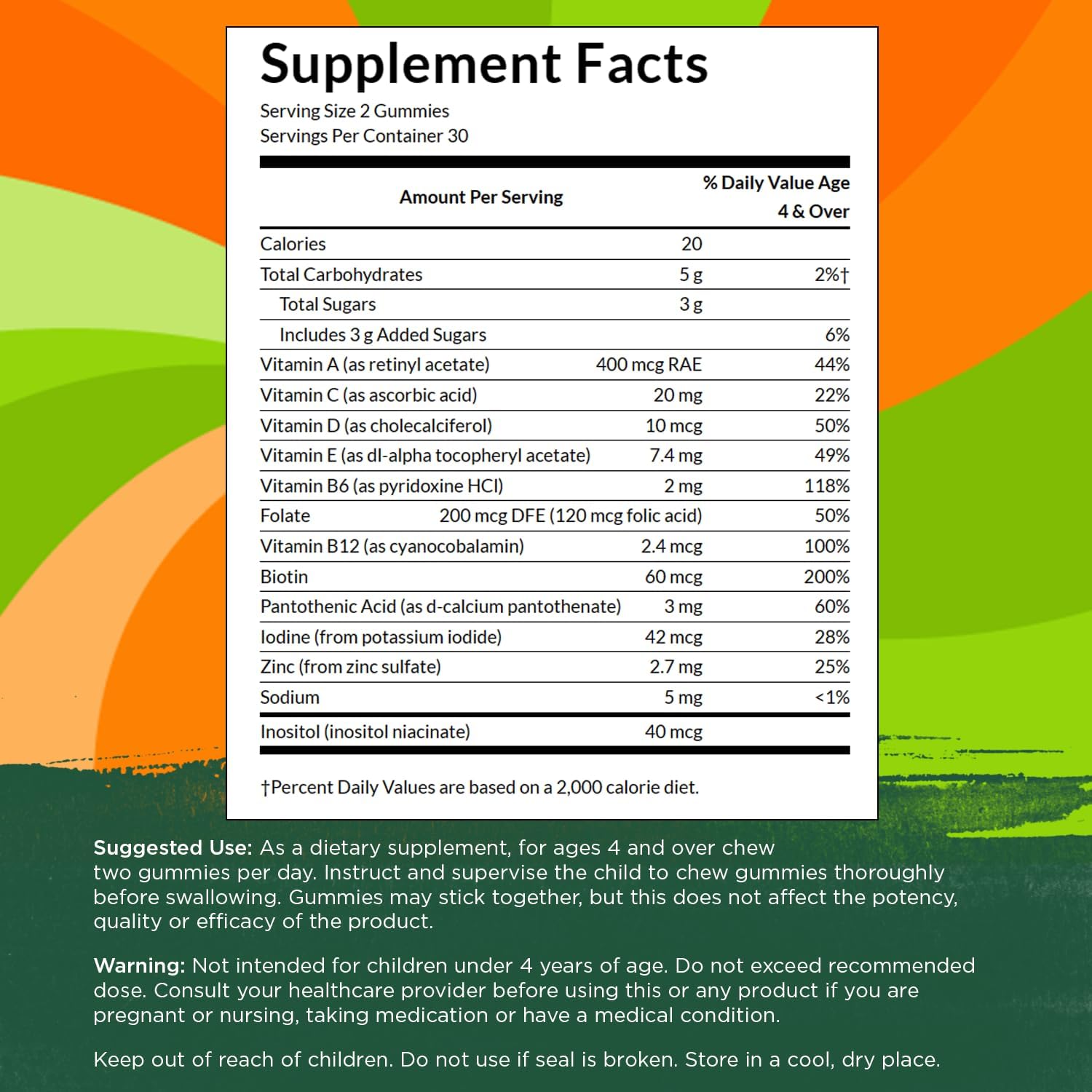 Swanson Kids Mixed Fruit Multivitamin Gummies - Daily Wellness Support for Children - Formula for Healthy Growth and Development - 60 Gummies : Health & Household