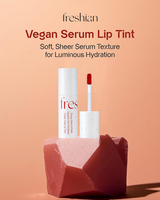 Vegan Serum Lip Tint (05 Rough, 0.21Oz) - Long-Lasting Moisturizing Formula, Lightweight Lip Stain. Korean Makeup Skin Care. Luminous, Hydrated Lips