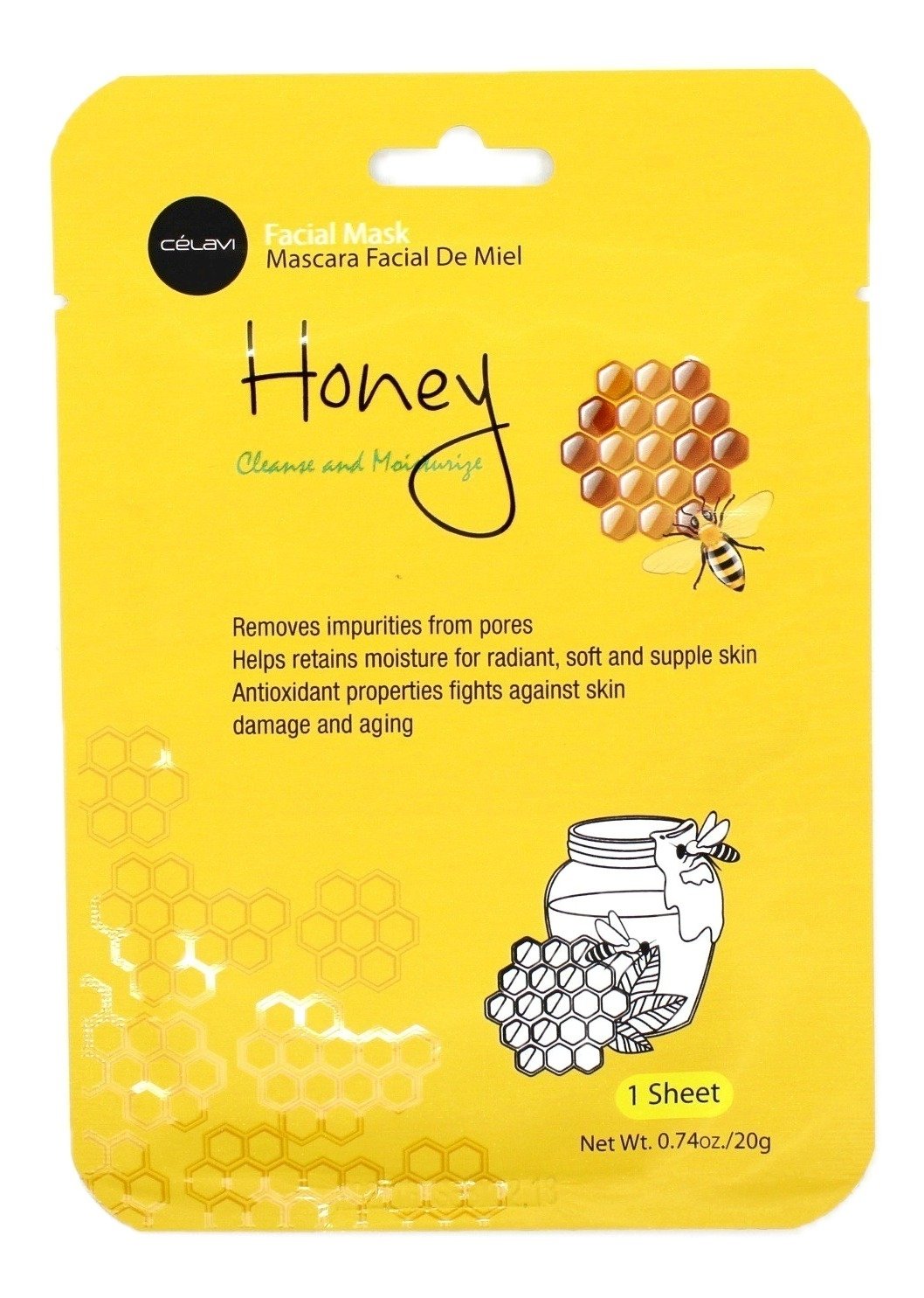 Celavi Essence Facial Face Mask Paper Sheet Korea Skin Care Moisturizing 9 Pack (Mix of 9) : Everything Else