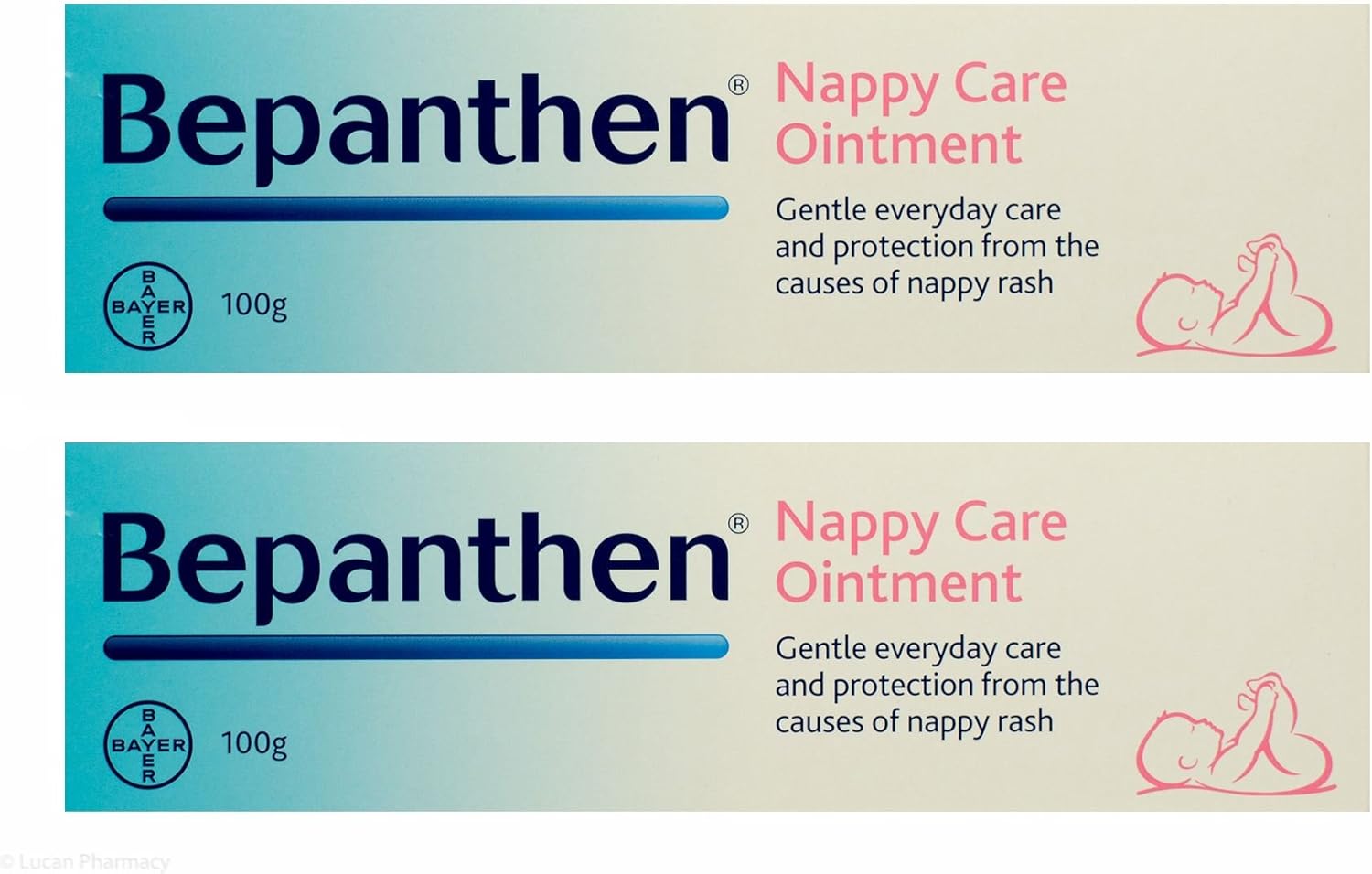 Bepanthen 2x100g Nappy Care Ointment - Aids natural skin recovery, Protects from irritants, Hydrates skin