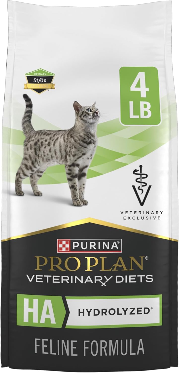 Purina Pro Plan Veterinary Diets Ha Hydrolyzed Feline Formula Dry Cat Food - 4 Lb. Bag