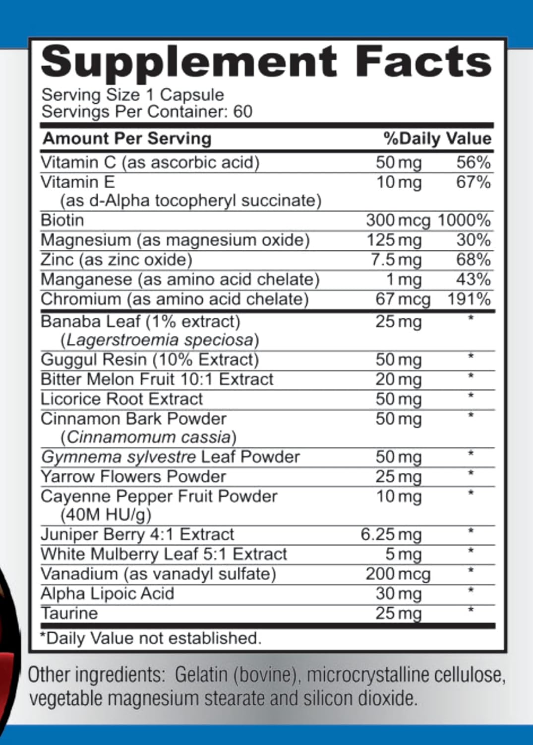 Yummyvite Sugar Support Supplement With Cinnamon, Chromium, Mulberry, Alpha Lipoic Acid - 20 Herbs & Vitamins - Non-Gmo, 60 Capsules : Health & Household