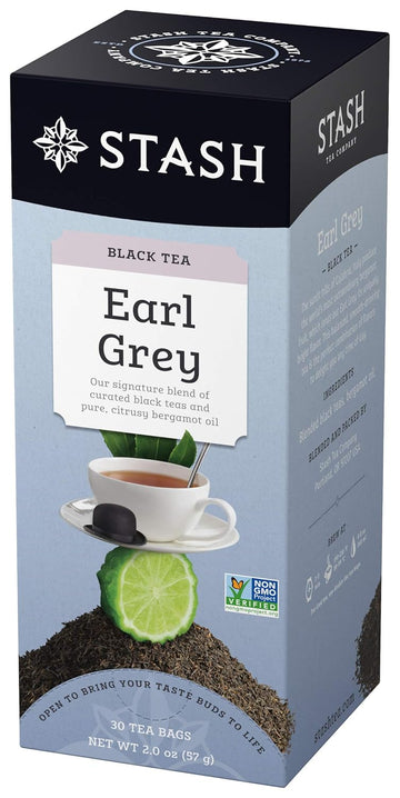 Stash Tea Earl Grey Black Tea, 6 Boxes Of 30 Tea Bags Each (180 Tea Bags Total)