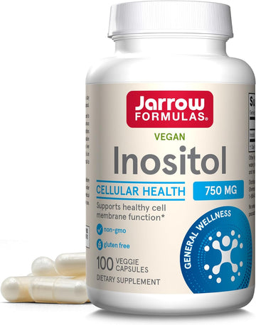 Jarrow Formulas Inositol 750 Mg - 100 Veggie Capsules - Liver Support Dietary Supplement For Men & Women - Useful For Nerve Functioning & Fat Metabolism - 100 Serving (Packaging May Vary)