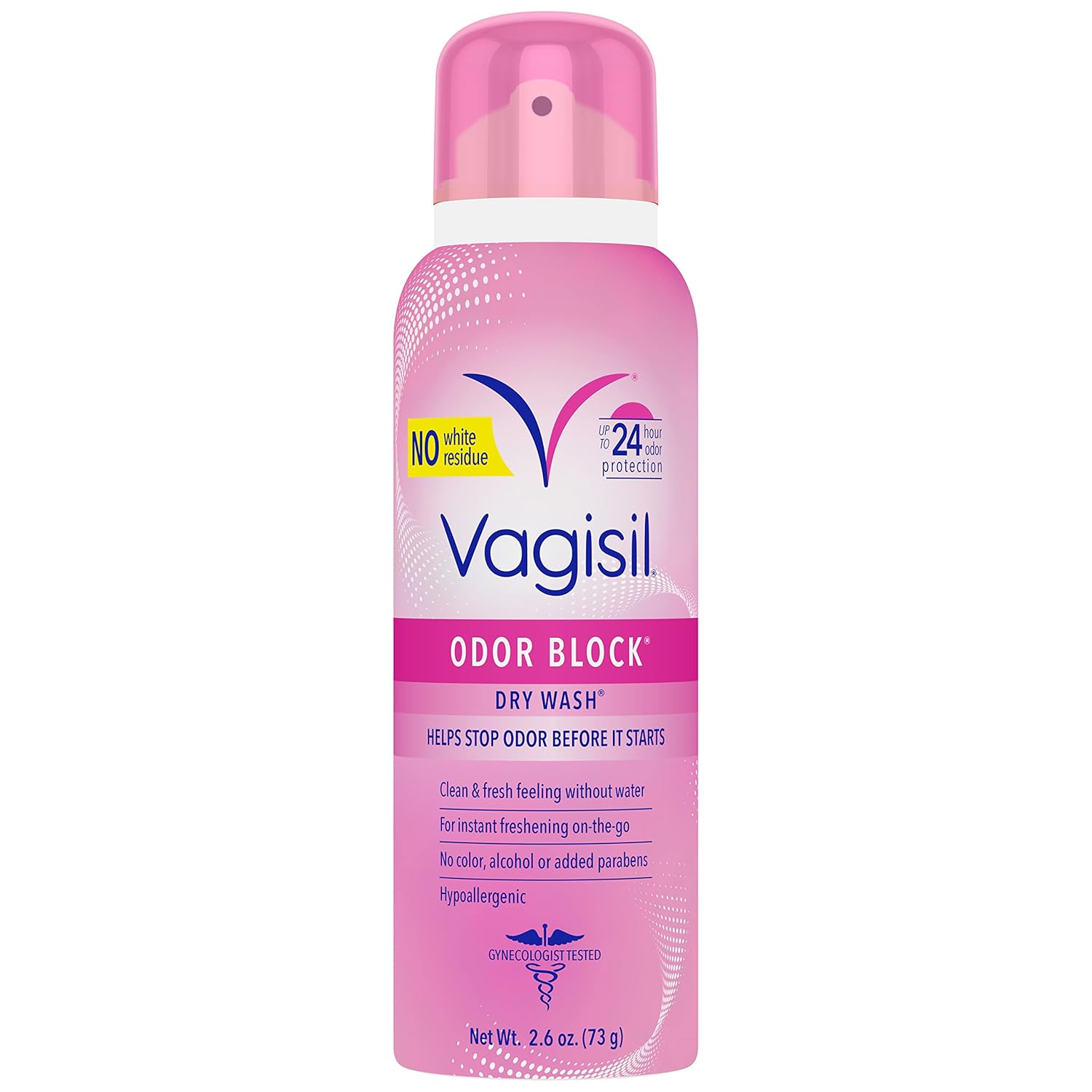 Vagisil Odor Block Dry Wash Spray For Feminine Hygiene, Gynecologist Tested, Hypoallergenic, 2.6 Ounces (Pack Of 1)