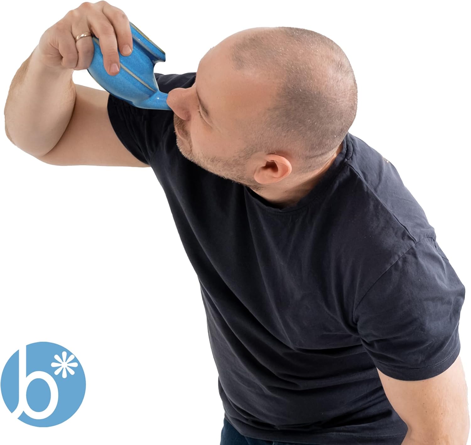 Baraka Neti Pot Tool Kit - Snoring & Saline Solution, Handcrafted Ceramic Dishwasher Safe With 2Oz Mineral Sea Salt For Nose Cleaning & Sinus Rinse Perfect For Allergy Relief In Adults & Kids (Blue) : Health & Household