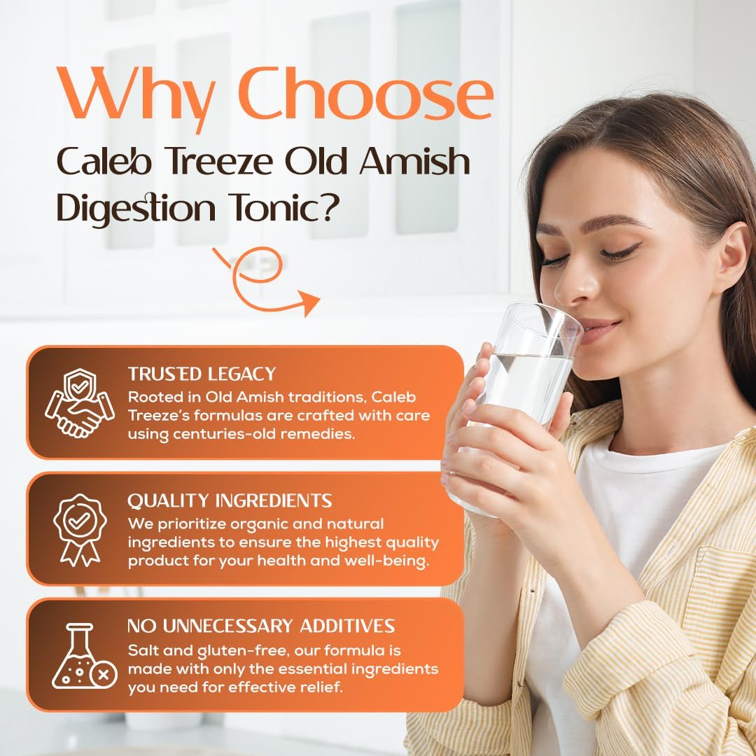 Old Amish Muscle And Digestion Tonic Pack (Formerly: Stops Leg Cramps And Stops Acid Reflux) With Apple Cider Vinegar Bundle By Caleb Treeze : Health & Household