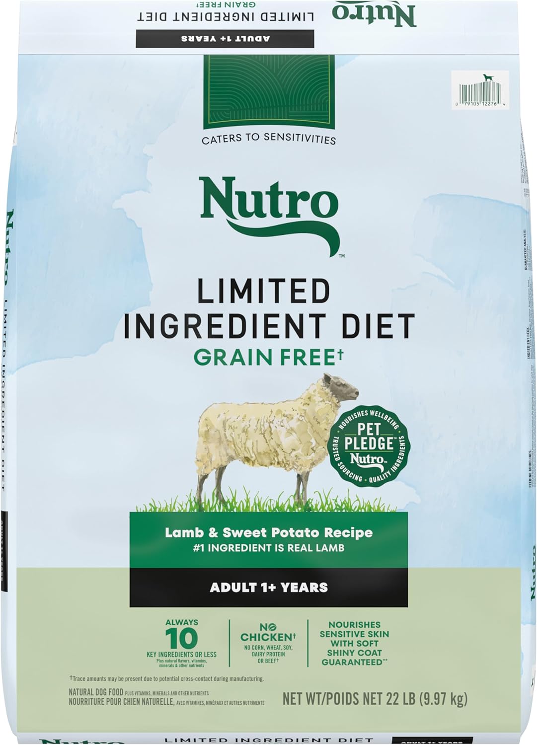 Nutro Limited Ingredient Diet Adult Dry Dog Food, Lamb & Sweet Potato Recipe, 22 Lbs