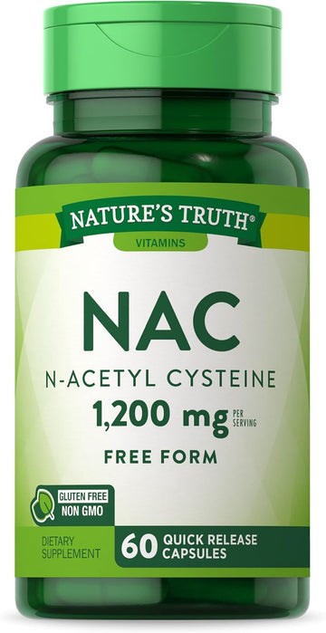 Nature'S Truth N Acetyl Cysteine Nac | 1200Mg | 60 Capsules | Non-Gmo And Gluten Free Supplement