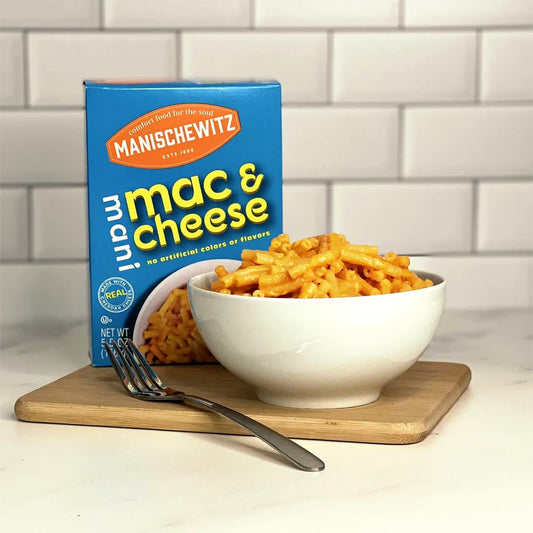 Manischewitz Kosher Mac & Cheese, 5.5oz (8 Pack) Made with Real Cheddar Cheese, No Artificial Colors of Flavors, Certified Kosher