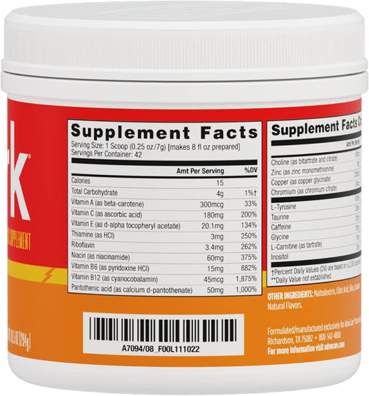 Advocare Spark Vitamin & Amino Acid Supplement - Focus & Energy Drink Powder Mix With Vitamin A, B-6, C & E - Also Includes L-Carnitine & L-Tyrosine - Mandarin Orange - 10.5 Oz