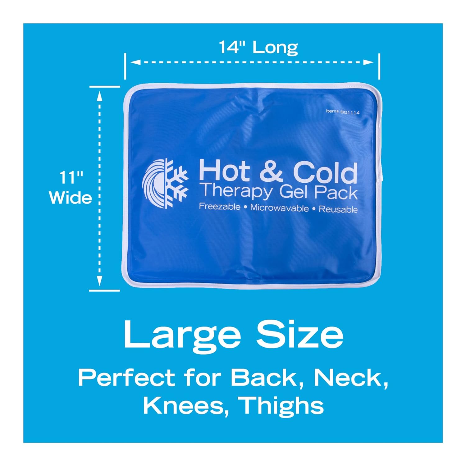 Roscoe Medical Gel Ice Packs Reusable and Cold Packs for Injuries Reusable, Shoulder Ice Pack, Knee Ice Pack, Hot and Cold Pack, Ice Pack for Back, 11 x 14 Inches, Large Ice Pack : Health & Household