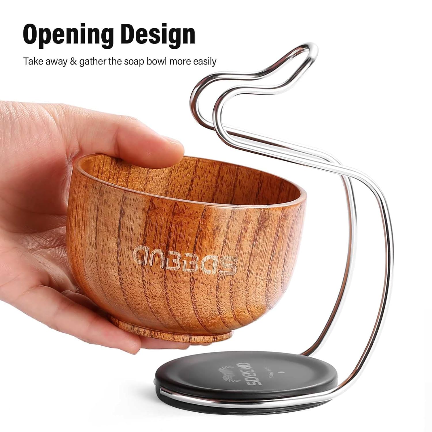 Anbbas Badger Hair Shaving Brush With Wood Handle,Large Soap Bowl,Stainless Steel Shaving Stand And 3.5 Oz Natural Shaving Soap Puck Refill For Men : Beauty & Personal Care