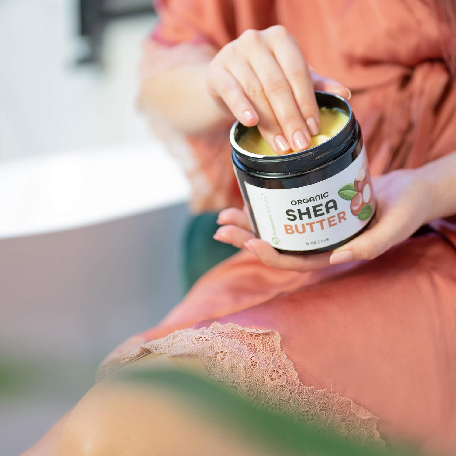 Premium Nature Organic Shea Butter - Pure & Raw Virgin Unrefined Body Butter - Dry Skin Care, Scar & Stretch Mark Cream, 16 Oz : Beauty & Personal Care