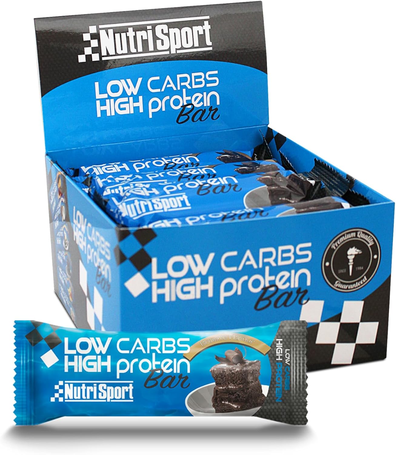 Nutrisport - Low-Carb High-Potein Bar - 60G - Brownie, Box Of 16 Units
