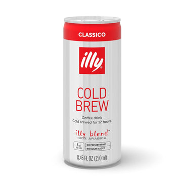illy Ready To Drink Coffee - Cold Brew Cans - 100% Arabica Coffee - Smooth & Refreshing Taste - Convenient, Easy to Carry Coffee Drink – No Preservatives - 8.5 oz